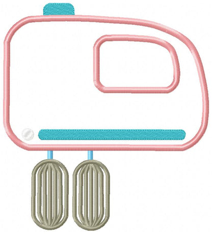 Sweet Kitchen Mixer - Appliqué - Machine Embroidery Design