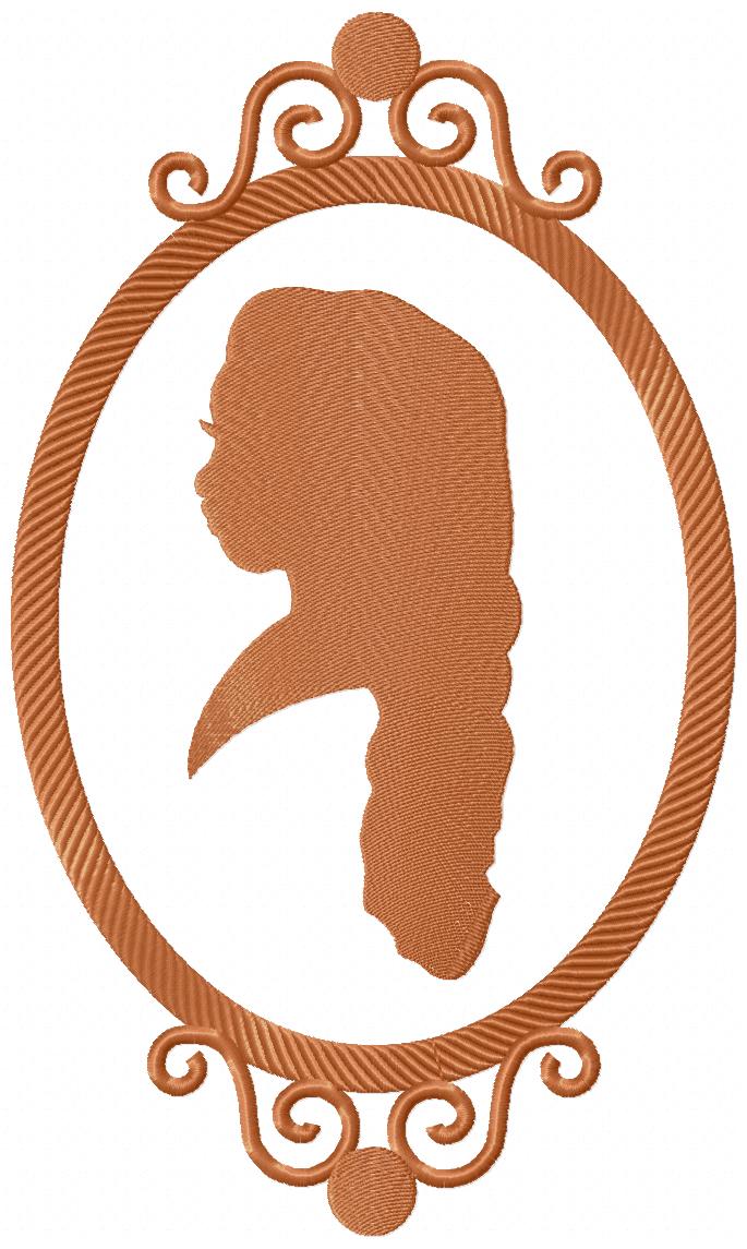 Princess Silhouette Frame Collection - Set of 12 designs - Fill Stitch Machine Embroidery Design