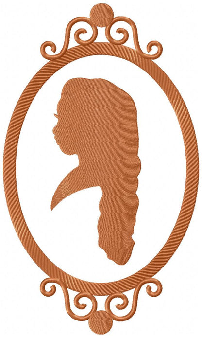 Princess Silhouette Frame Collection - Set of 12 designs - Fill Stitch Machine Embroidery Design