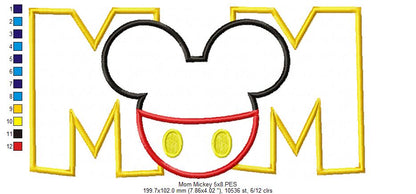 Mouse Ears Boy Mom - Applique Embroidery