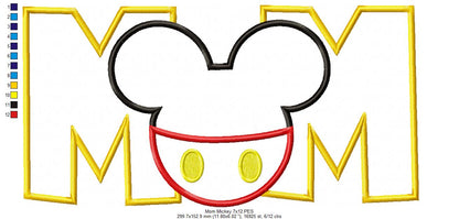 Mouse Ears Boy Mom - Applique Embroidery