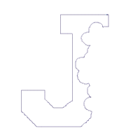 Monogram J and Flowers - Applique