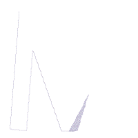 Monogram M Letter M Butterfly - Rippled Stitch