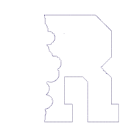 Monogram R and Flowers - Applique