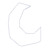 Moon Black Cat Door Ornament - ITH Project - Machine Embroidery Design