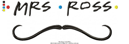 Friends Mr. Rachel & Mrs. Ross - Fill Stitch Embroidery