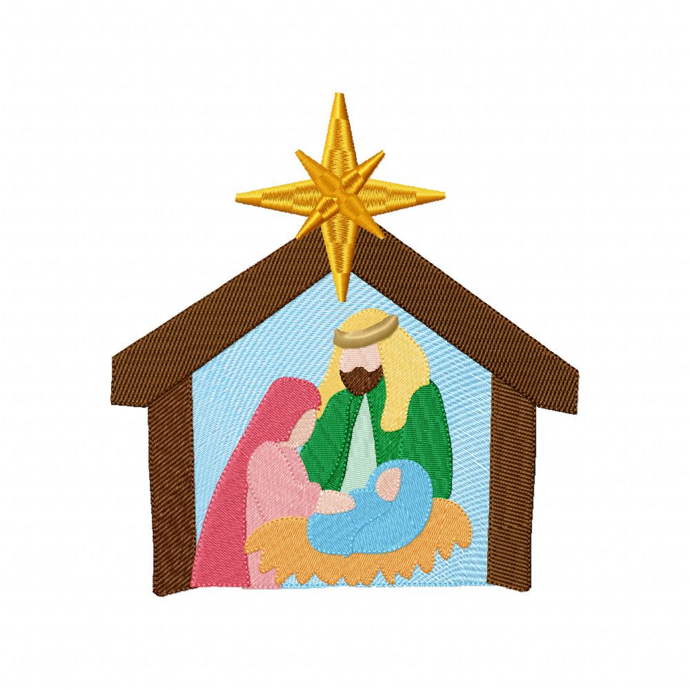 Nativity - Fill Stitch - Machine Embroidery Design