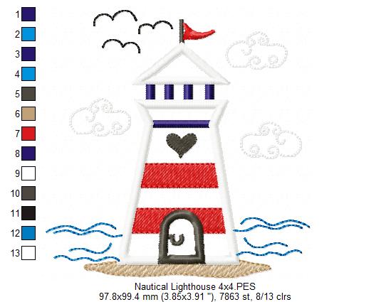 Nautical Lighthouse - Applique