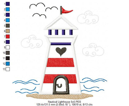 Nautical Lighthouse - Applique