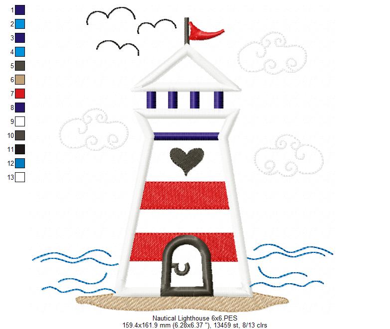 Nautical Lighthouse - Applique