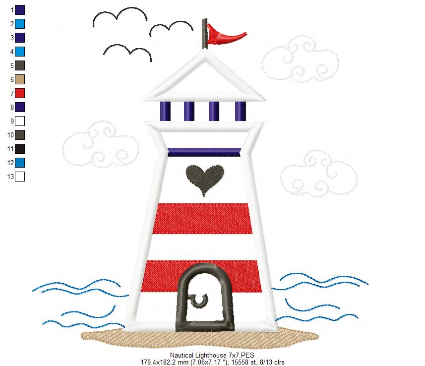 Nautical Lighthouse - Applique