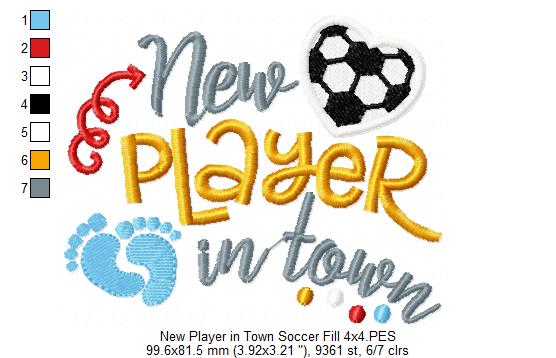 Soccer New Player in Town - Fill Stitch Embroidery