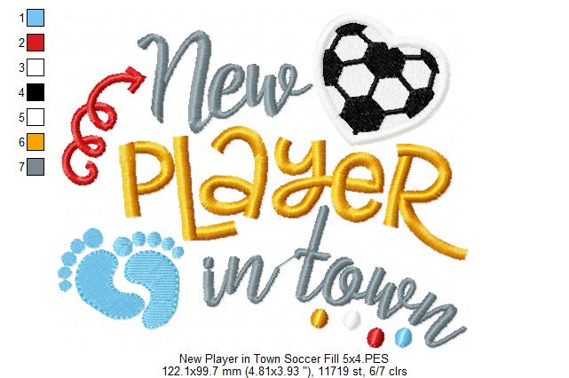 Soccer New Player in Town - Fill Stitch Embroidery
