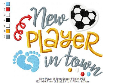Soccer New Player in Town - Fill Stitch Embroidery