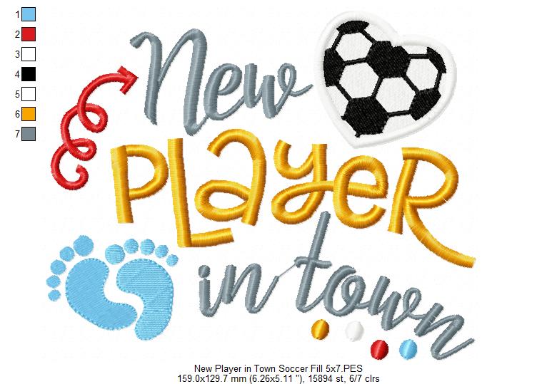 Soccer New Player in Town - Fill Stitch Embroidery