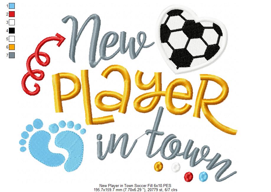 Soccer New Player in Town - Fill Stitch Embroidery