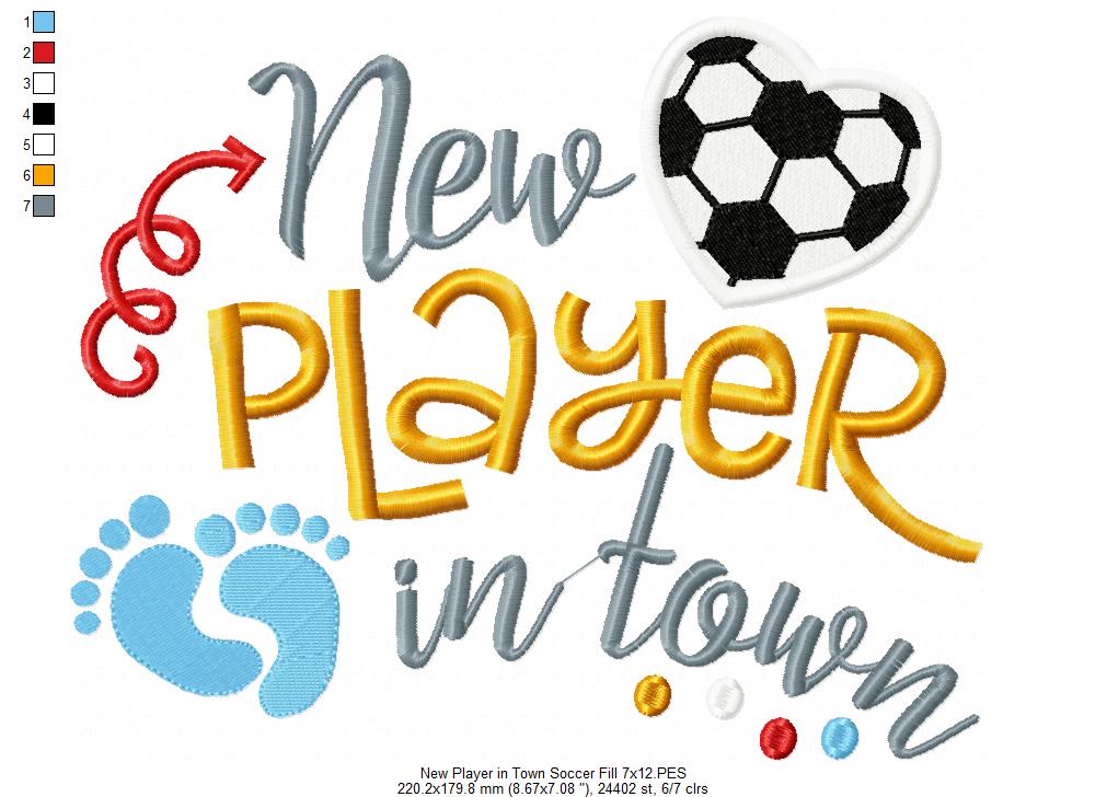 Soccer New Player in Town - Fill Stitch Embroidery