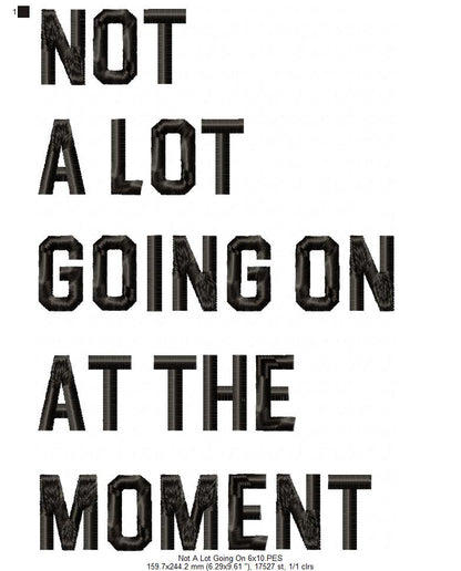 Taylor Swift Eras Tour Not A Lot Going On At The Moment - Fill Stitch