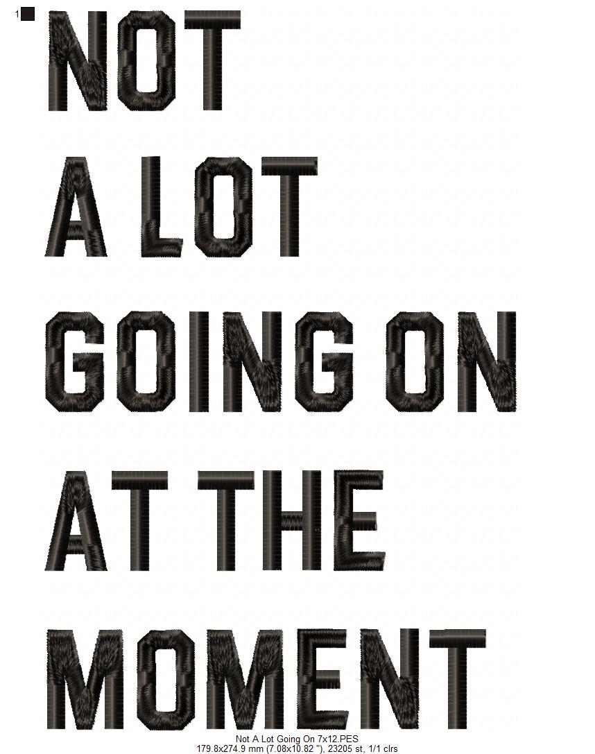 Taylor Swift Eras Tour Not A Lot Going On At The Moment - Fill Stitch