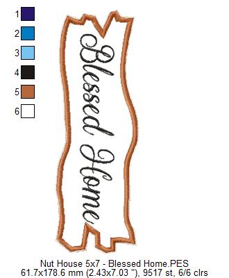 Nut House Door Ornament - ITH Project - Machine Embroidery Design