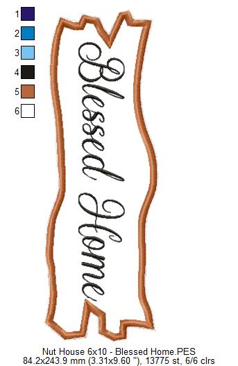 Nut House Door Ornament - ITH Project - Machine Embroidery Design