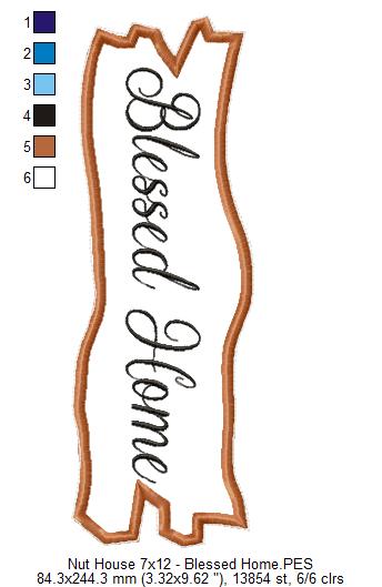 Nut House Door Ornament - ITH Project - Machine Embroidery Design