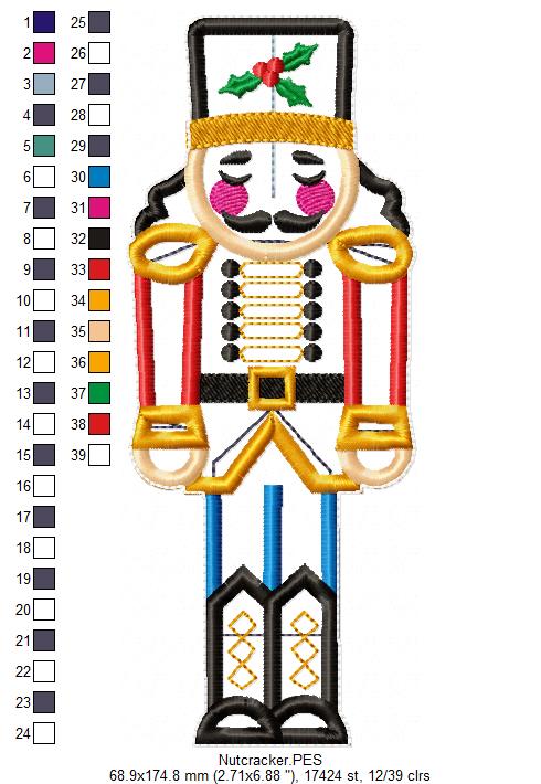 The Nutcracker Ornaments - Set of 4 Designs - ITH Project - Machine Embroidery Design
