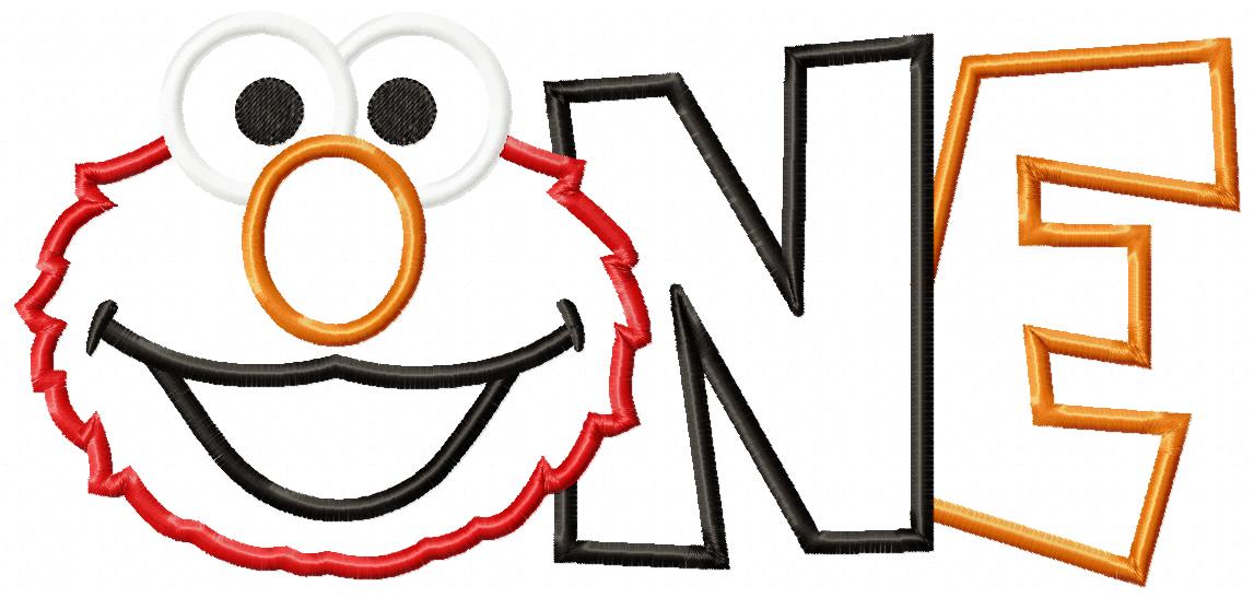 Little Red Monster One - Applique - Machine Embroidery Design