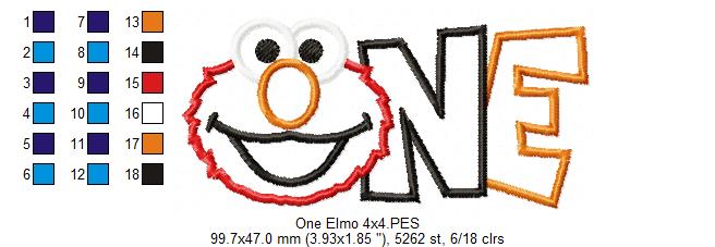 Little Red Monster One - Applique - Machine Embroidery Design