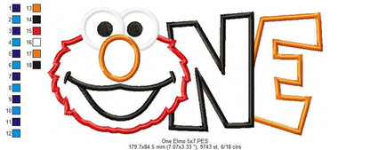 Little Red Monster One - Applique - Machine Embroidery Design