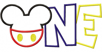 Mouse Ears Boy One - Applique Embroidery