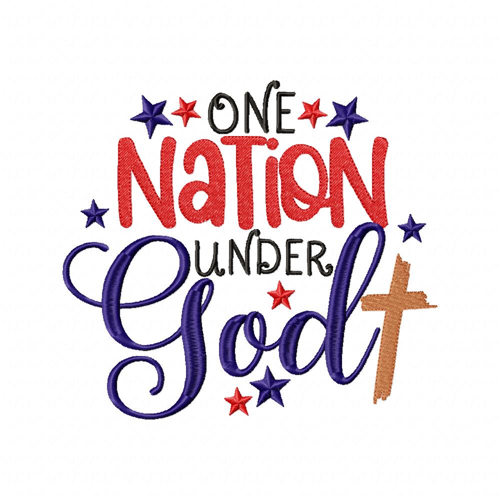 One Nation Under God - Fill Stitch