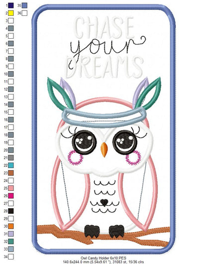 Boho Animals Candy Holder Set of 4 Designs - ITH Project - Machine Embroidery Design