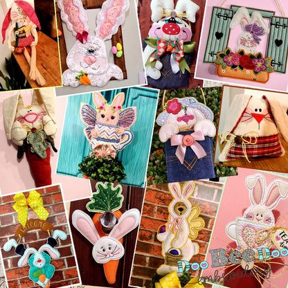12 Bunny Designs Bundle - ITH Project - Machine Embroidery Design