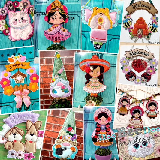 13 Spring Designs Bundle - ITH Project - Machine Embroidery Design