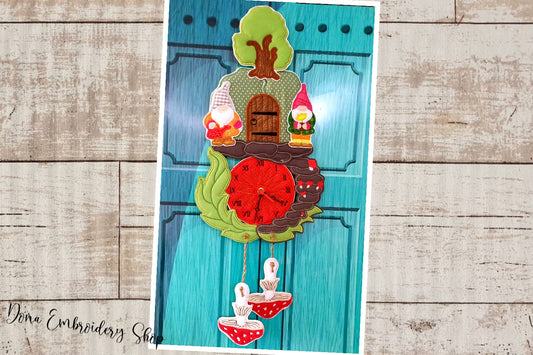 Gnome House Clock - ITH Project - Machine Embroidery Design