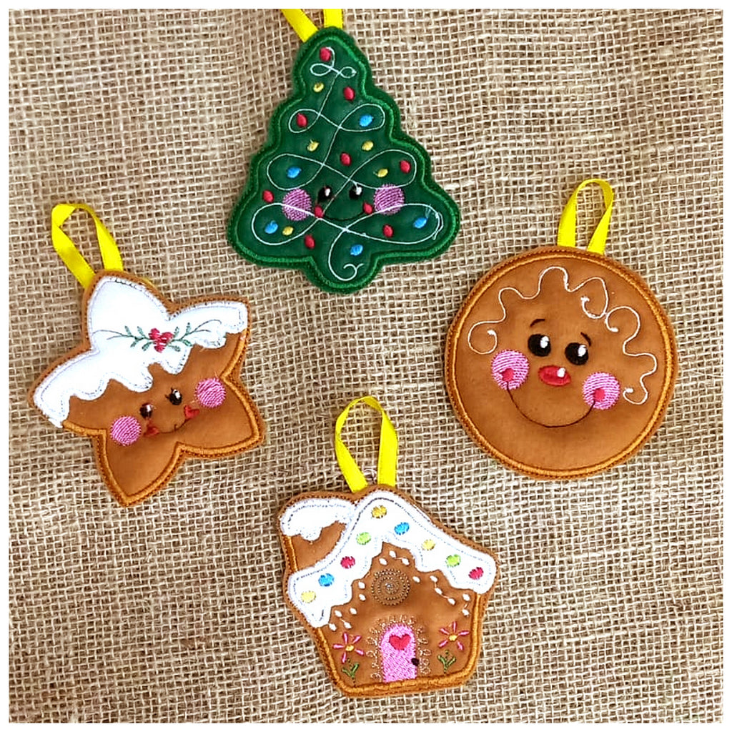 Chirstmas Candys Tree Ornaments Set - ITH Project - Machine Embroidery Design