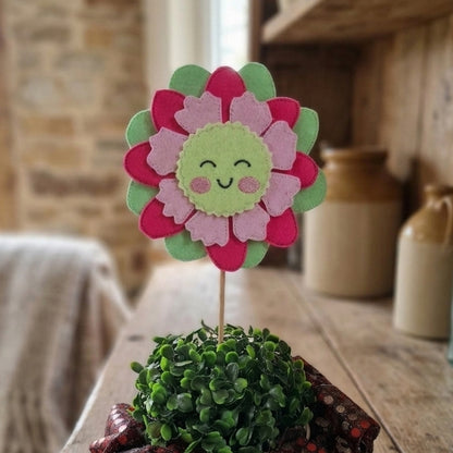 Spring Red Flower - ITH Project - Machine Embroidery Design