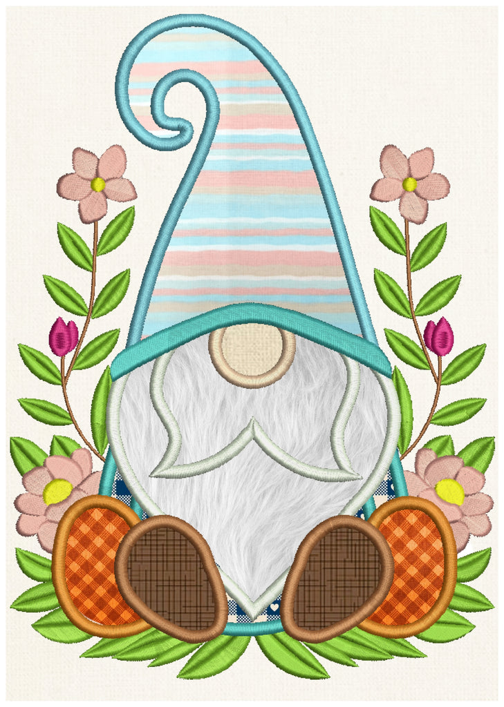 Flower Easter Gnome - Applique