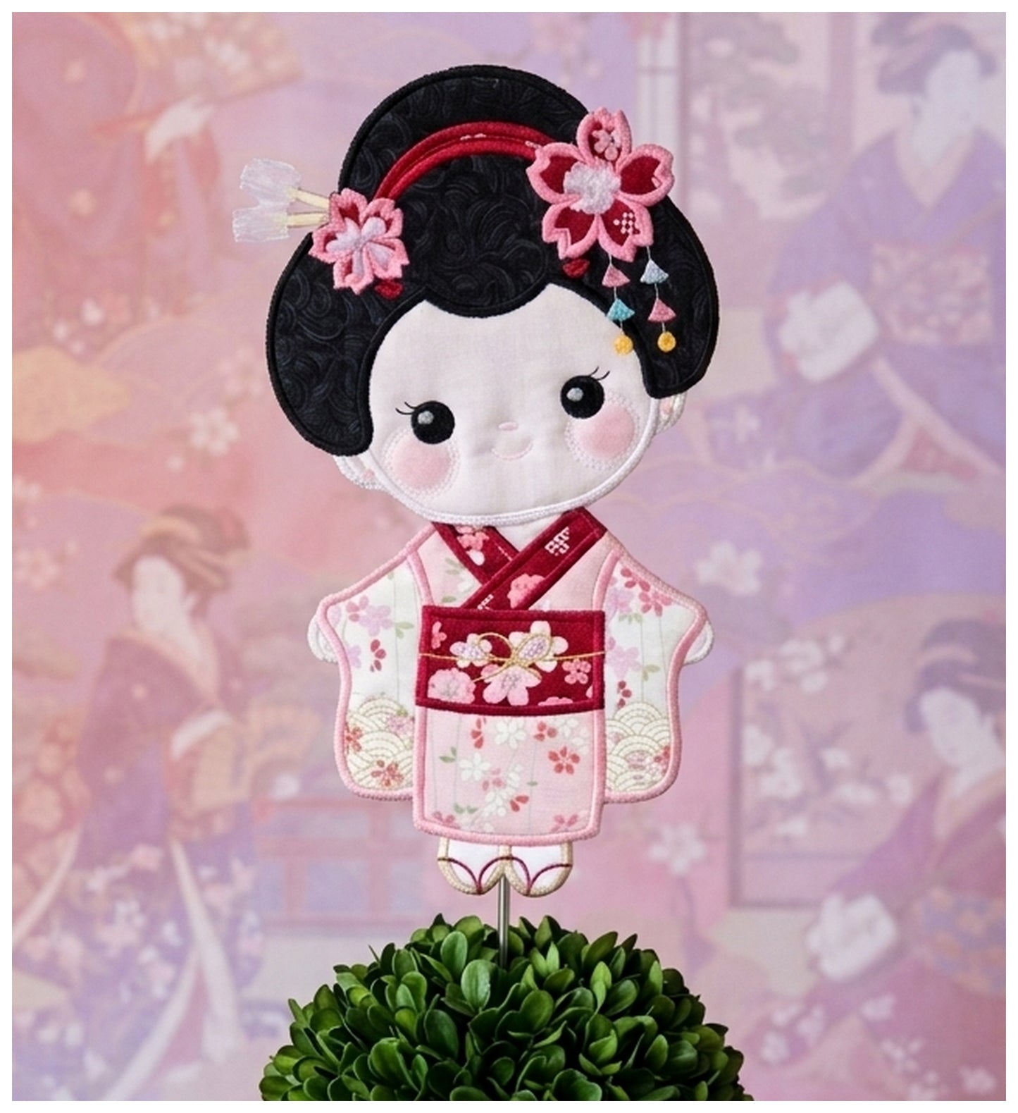 Japanese Spring Doll - ITH Project - Machine Embroidery Design