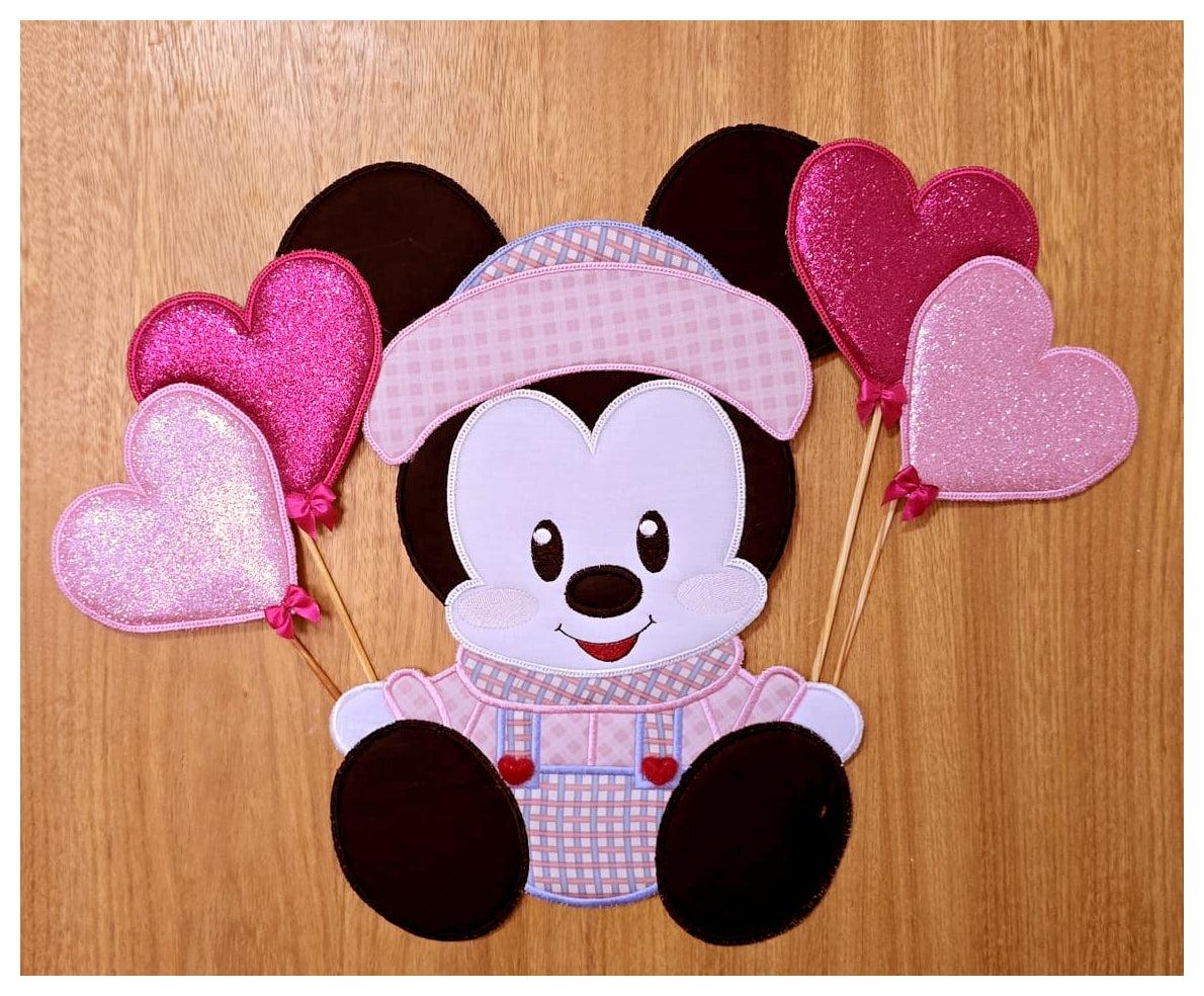 Valentine´s Mouse Ornament - ITH Project - Machine Embroidery Design