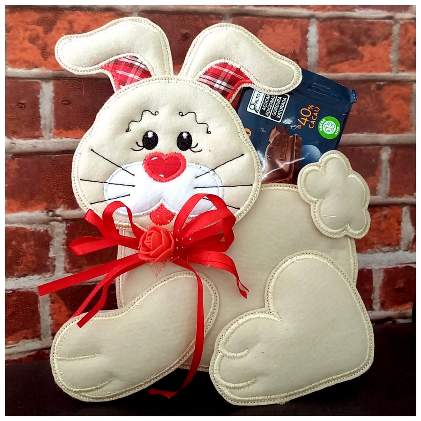 Cute Bunny Basket - ITH Project - Machine Embroidery Design