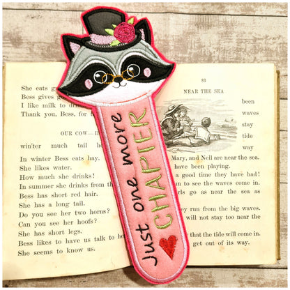 Racoon Boy Bookmarker - ITH Project - Machine Embroidery Design