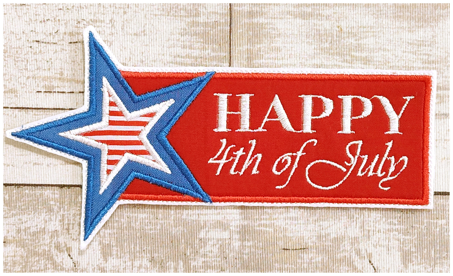 Happy 4th of July Bookmarker - ITH Project - Machine Embroidery Design