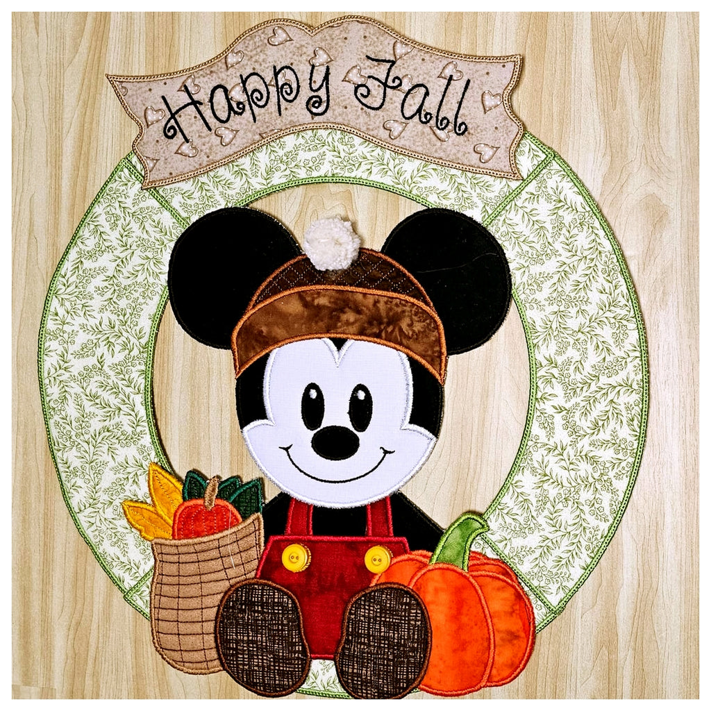 Fall Mickey Garland - ITH Project - Machine Embroidery Design