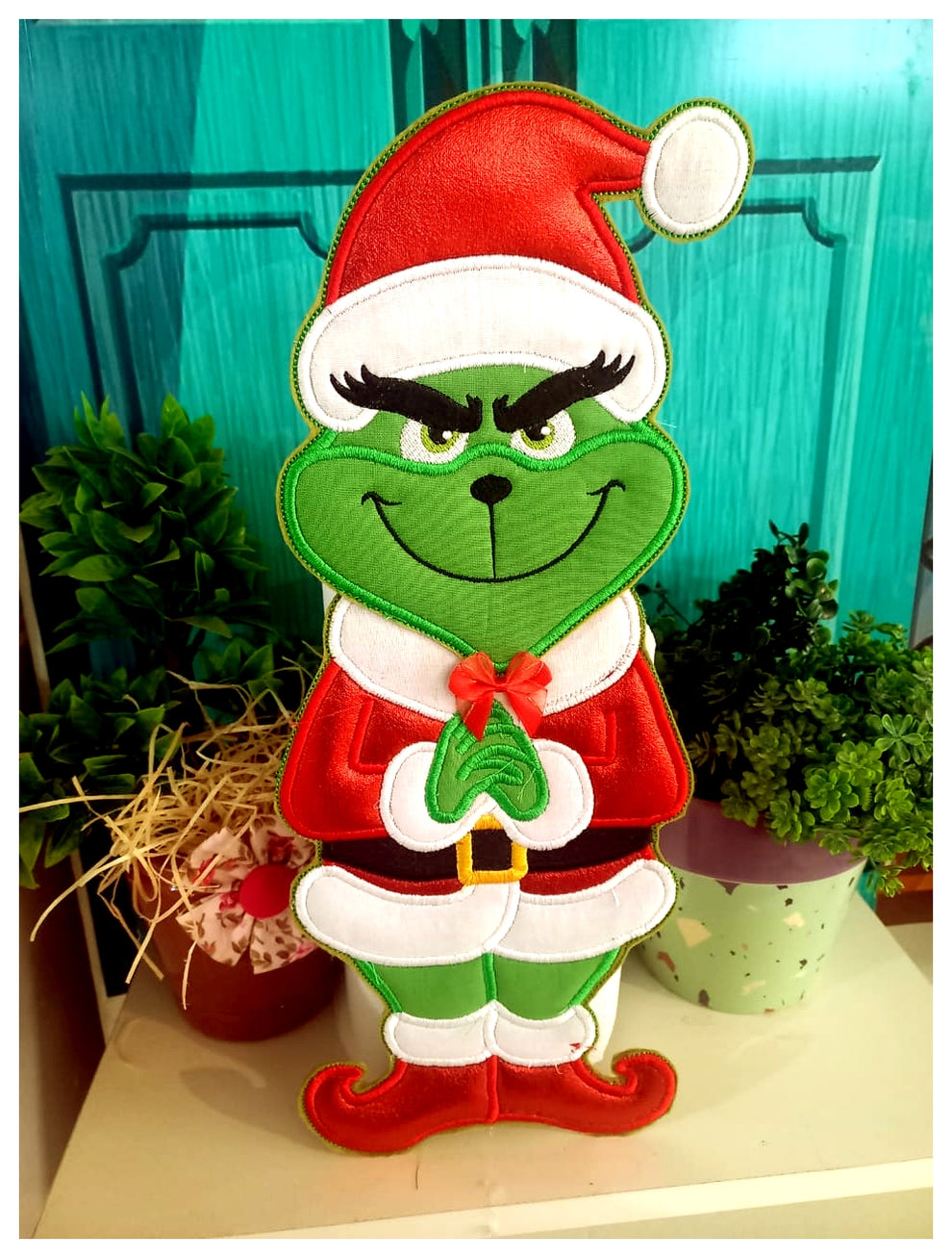 Grinch Machine Grinch Ornament - ITH Project - Machine Embroidery Design – DooBeeDoo ...