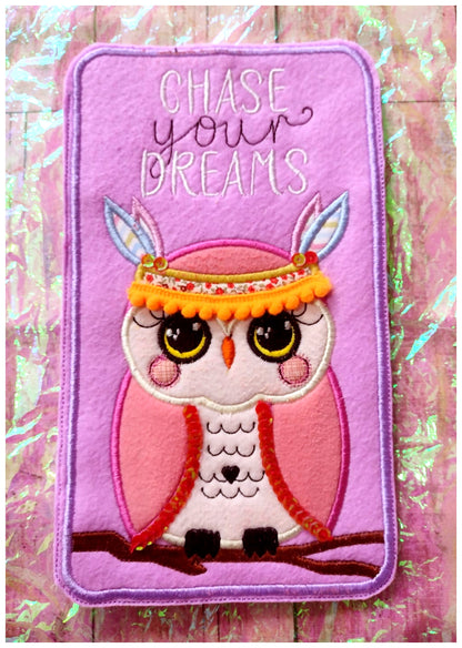 Boho Owl Candy Holder - ITH Project - Machine Embroidery Design
