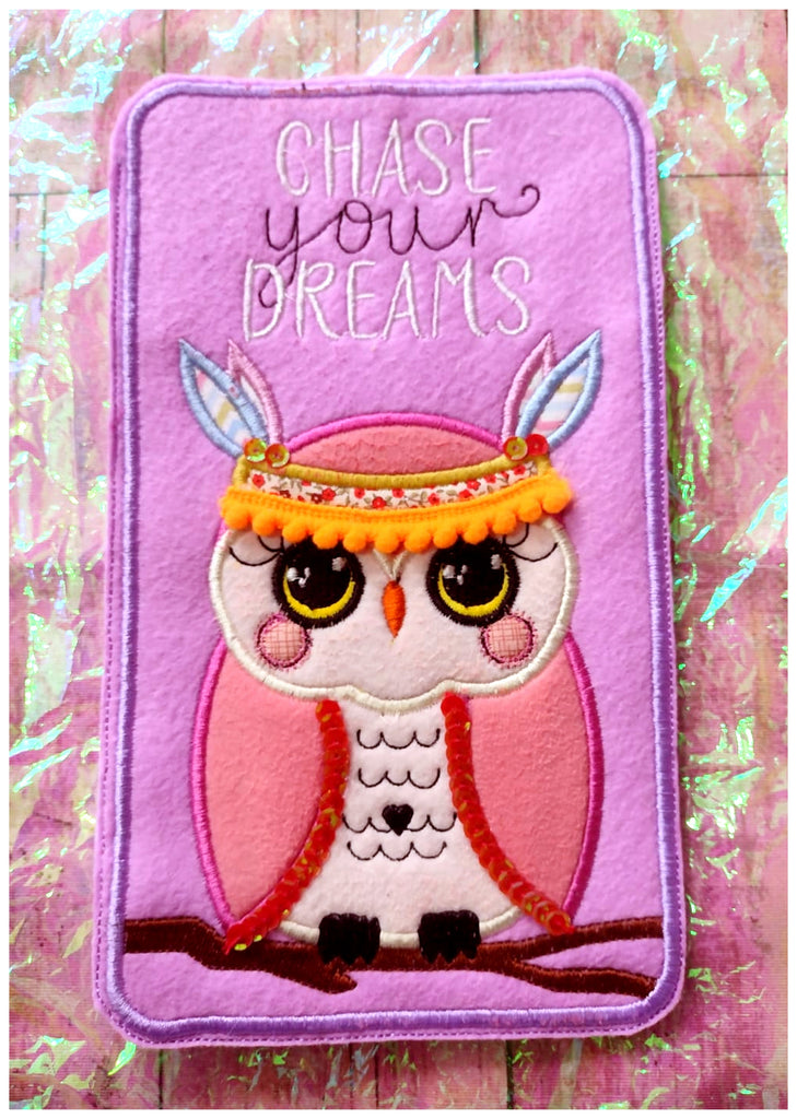 Boho Owl Candy Holder - ITH Project - Machine Embroidery Design