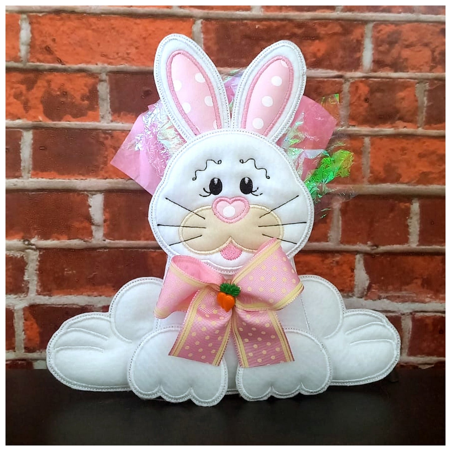 Cute Bunny Basket - ITH Project - Machine Embroidery Design