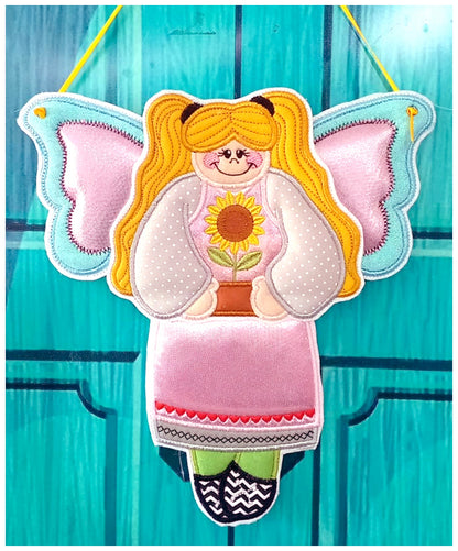 Sunflower Fairy Ornament - ITH Project - Machine Embroidery Design